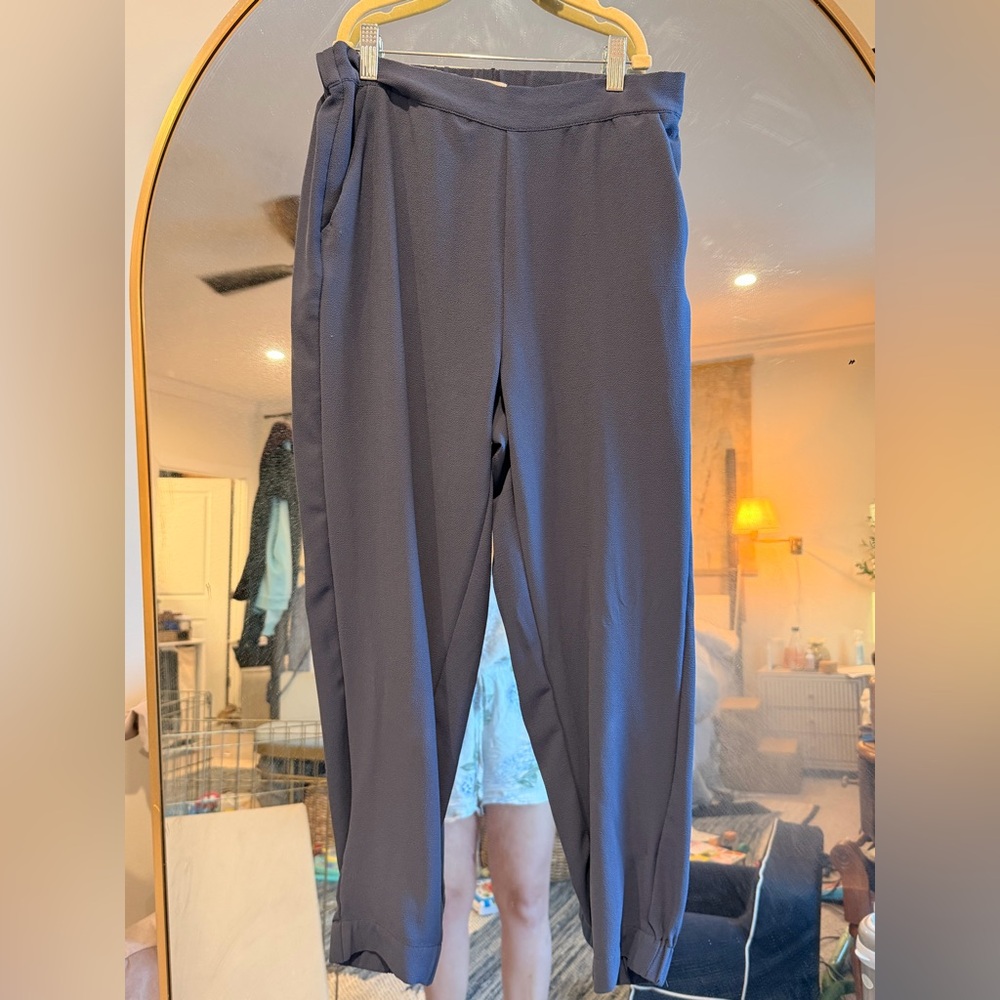 Nordstrom 14th & Union | Dusty Blue Textured Straight leg loose fit jogger slack